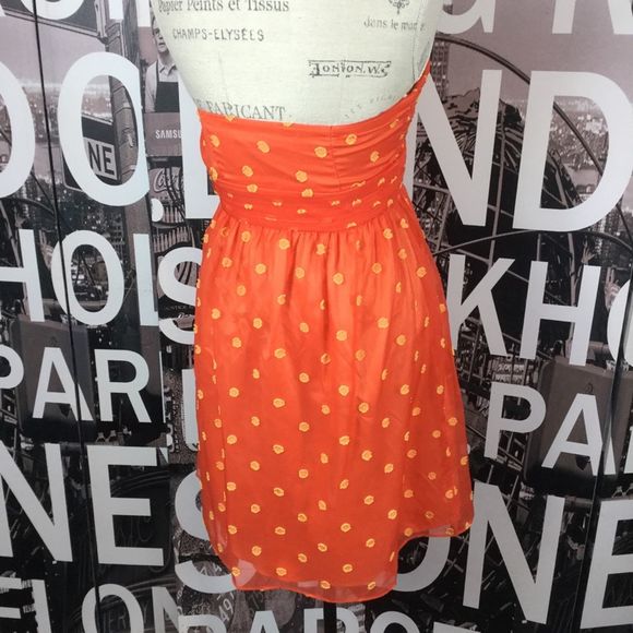 Minuet orange polka dot strapless dress - Picture 3 of 6